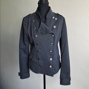 Marrakech military style jacket in deep gray color, Size M